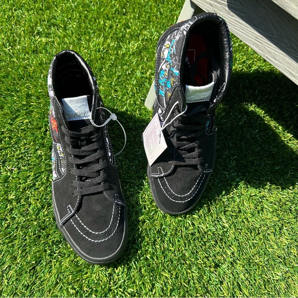 Vans X Disney 100th Villains Sk8Hi Shoes Men's Size 7.5 Womens 9 Black Sneakers - Picture 2 of 15